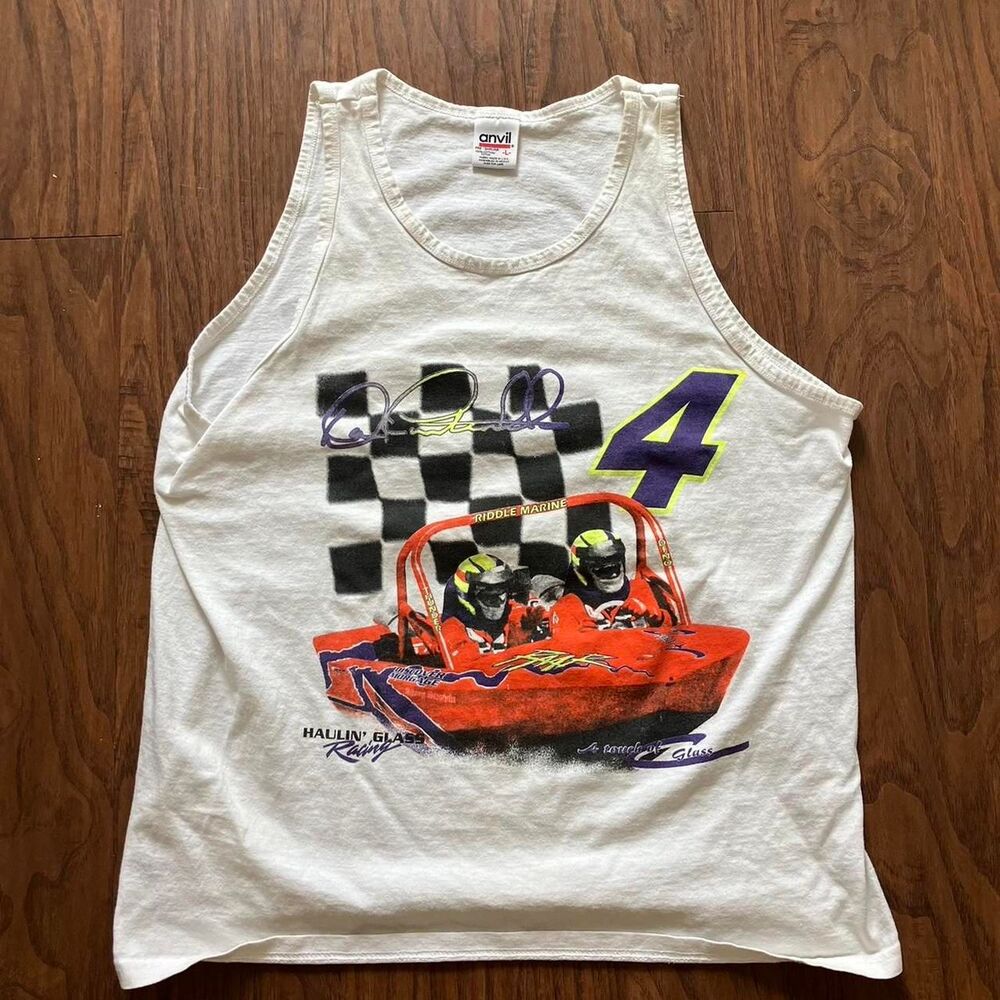 Anvil Men's White Vest